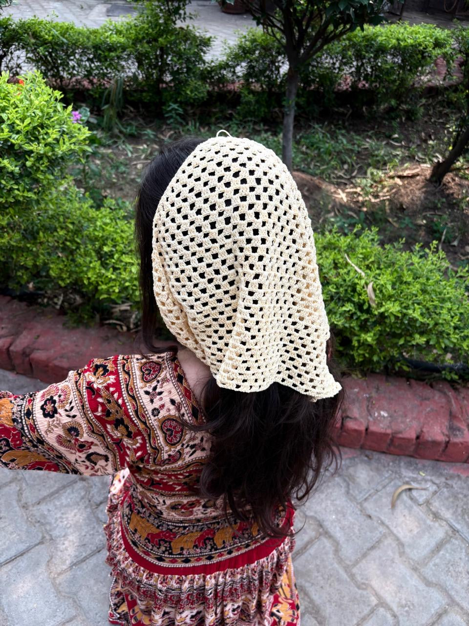 Crochet Kerchief Head Scarf