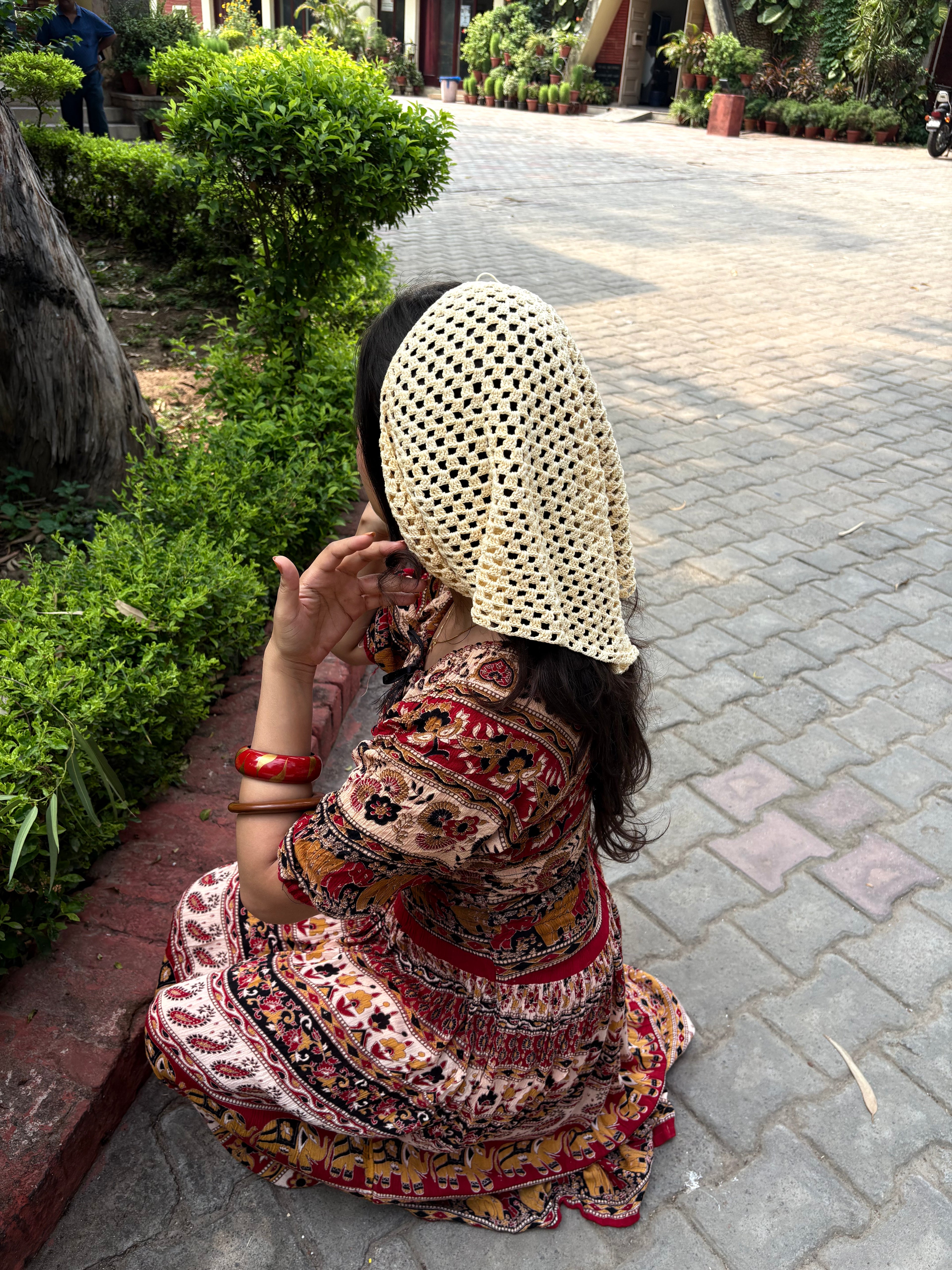 Crochet Kerchief Head Scarf