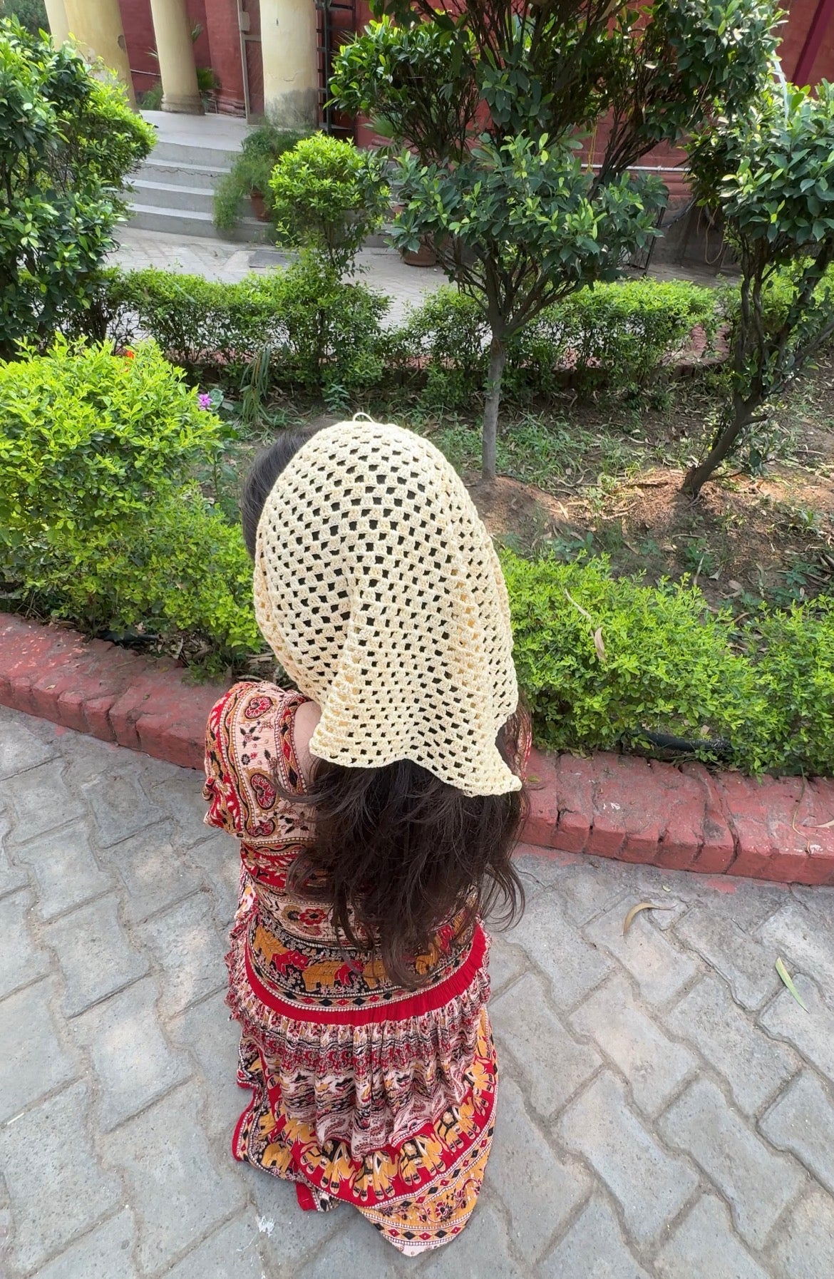 Crochet Kerchief Head Scarf